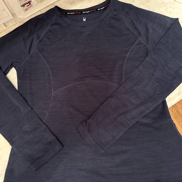 Women’s size large Spyder Active shirt, navy blue - Picture 3 of 5